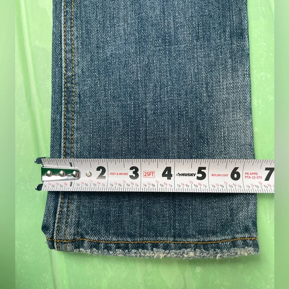 LOW RISE VINTAGE Hollister Cali Hermosa Dark Blue boot leg size 0 irregular - Picture 5 of 13
